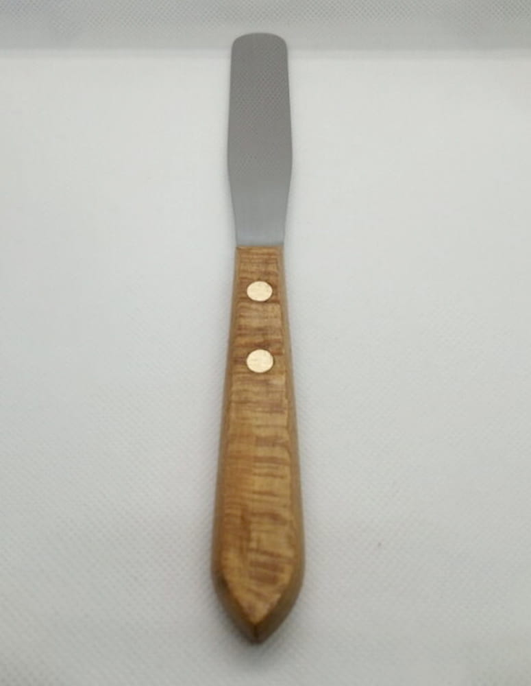 Spatula Flexible Steel Blade Wooden Handle - 4"