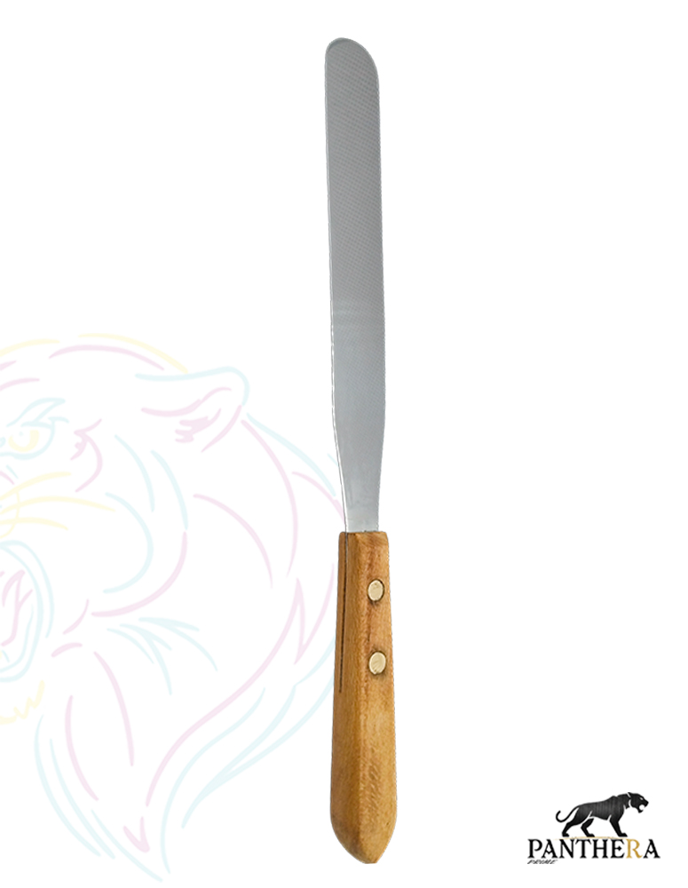 Spatula Flexible Steel Blade Wooden Handle - Blade Length 6"  Width 2.5cm
