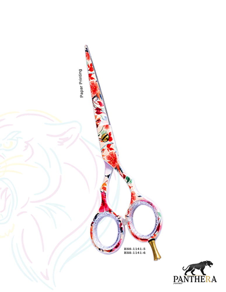 Razor Scissor - Removable Finger Hook - Paper Printing Finish 5.5"