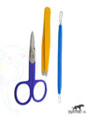 Nail Scissors STR, Tweezers Slant Tip - 9.5CM, Comedon Extractors